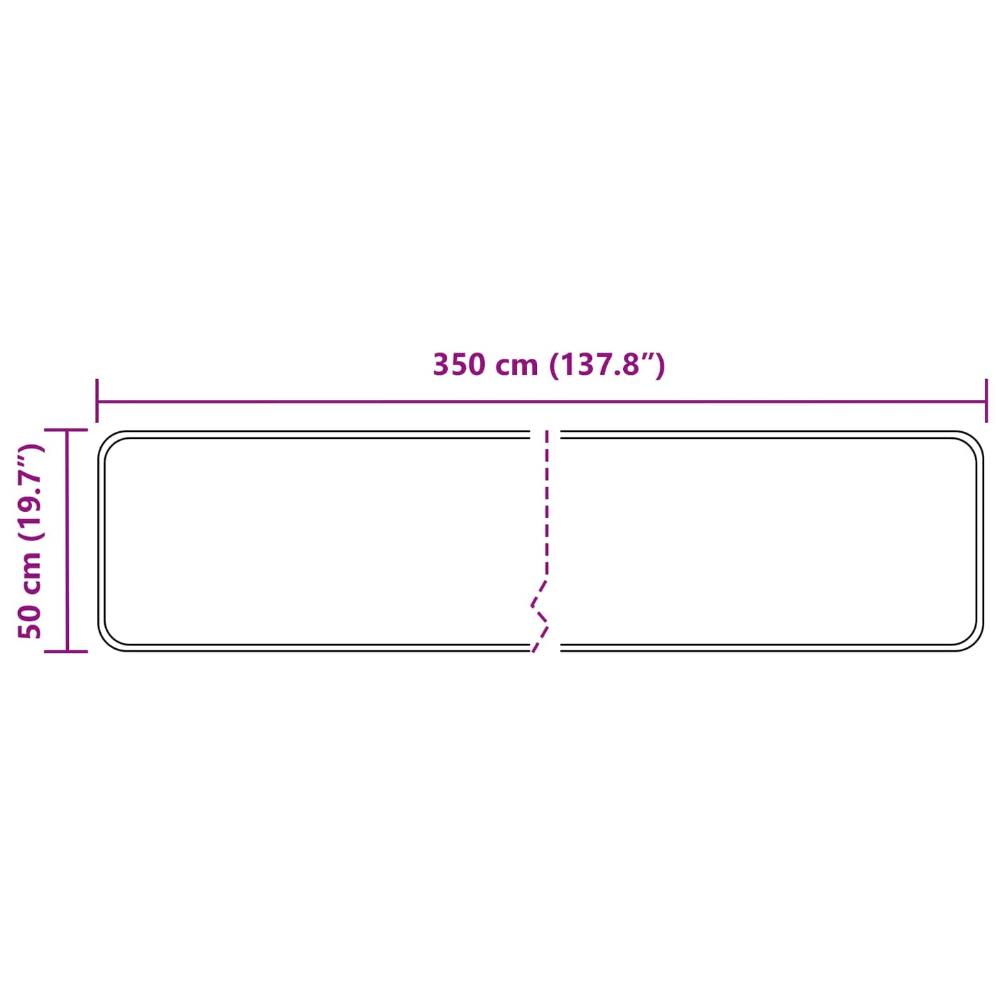 Vloerkleedloper MARSA Zwart 50 x 350 cm Polyester en PVC is nu te koop bij PeponiXL, paradijselijk wonen!