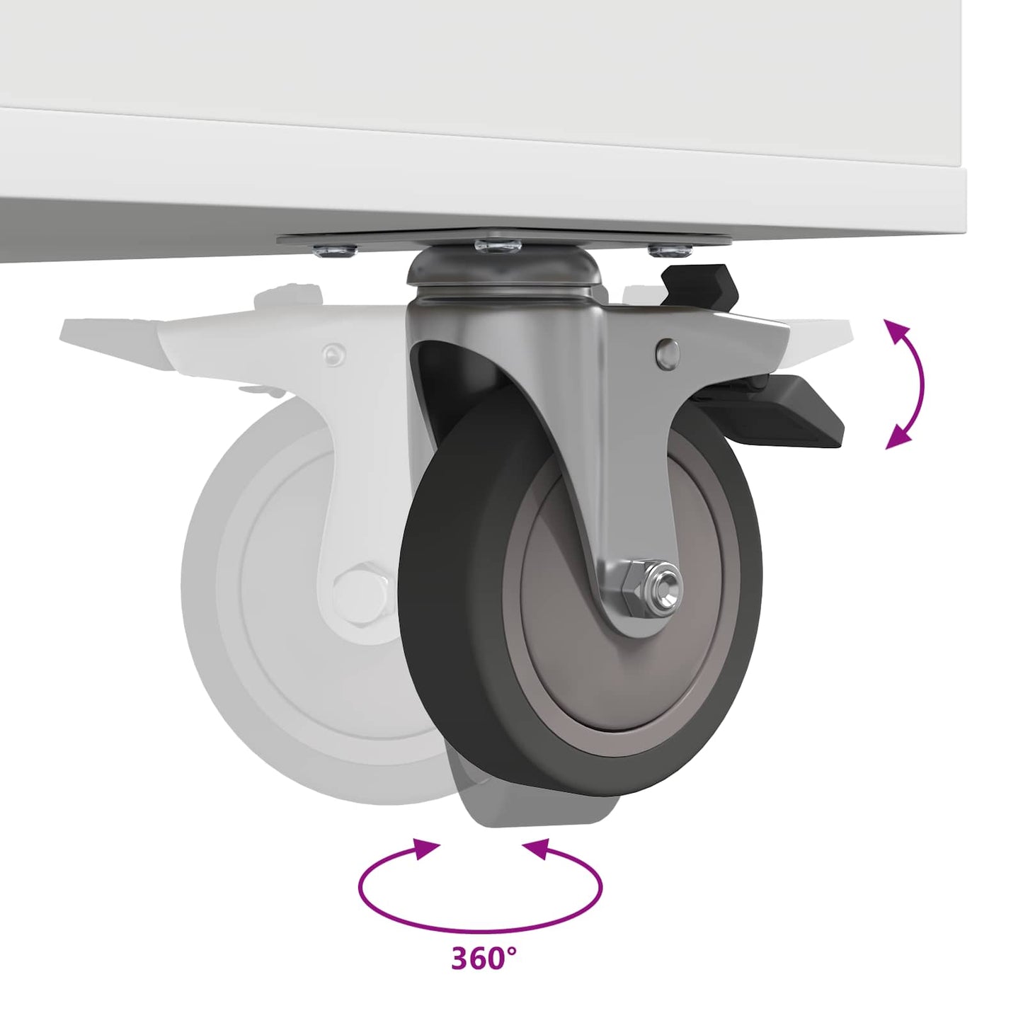 Golfkast met wiel Effen Wit 90 x 45 x 98 cm is nu te koop bij PeponiXL, paradijselijk wonen!
