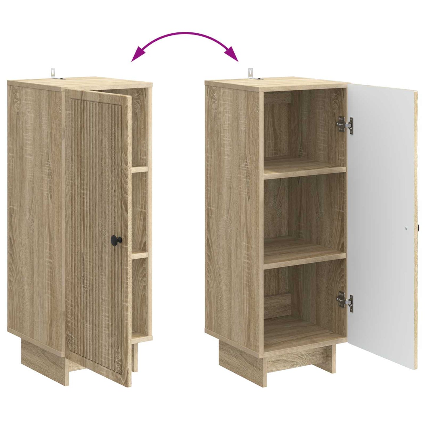 Kast Sonoma Eiken 33 x 34,5 x 90 cm Geconstrueerd hout is nu te koop bij PeponiXL, paradijselijk wonen!