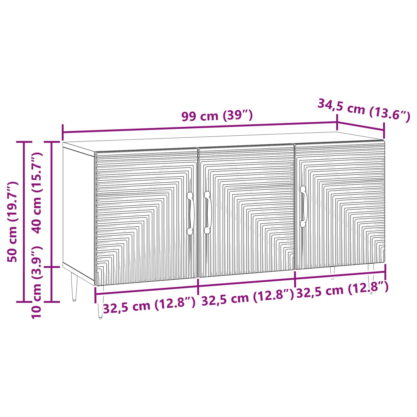 TV-kast Wit 99 x 34,5 x 50 cm Bewerkt hout is nu te koop bij PeponiXL, paradijselijk wonen!