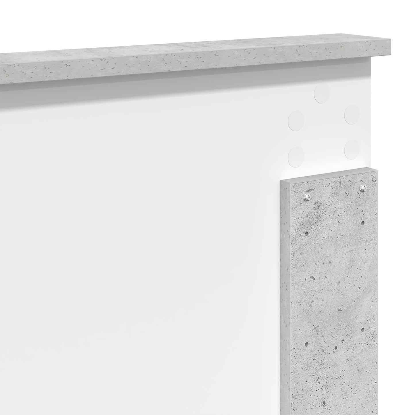 Bedframe met hoofdeinde Beton 200 x 200 cm Massief grenenhout