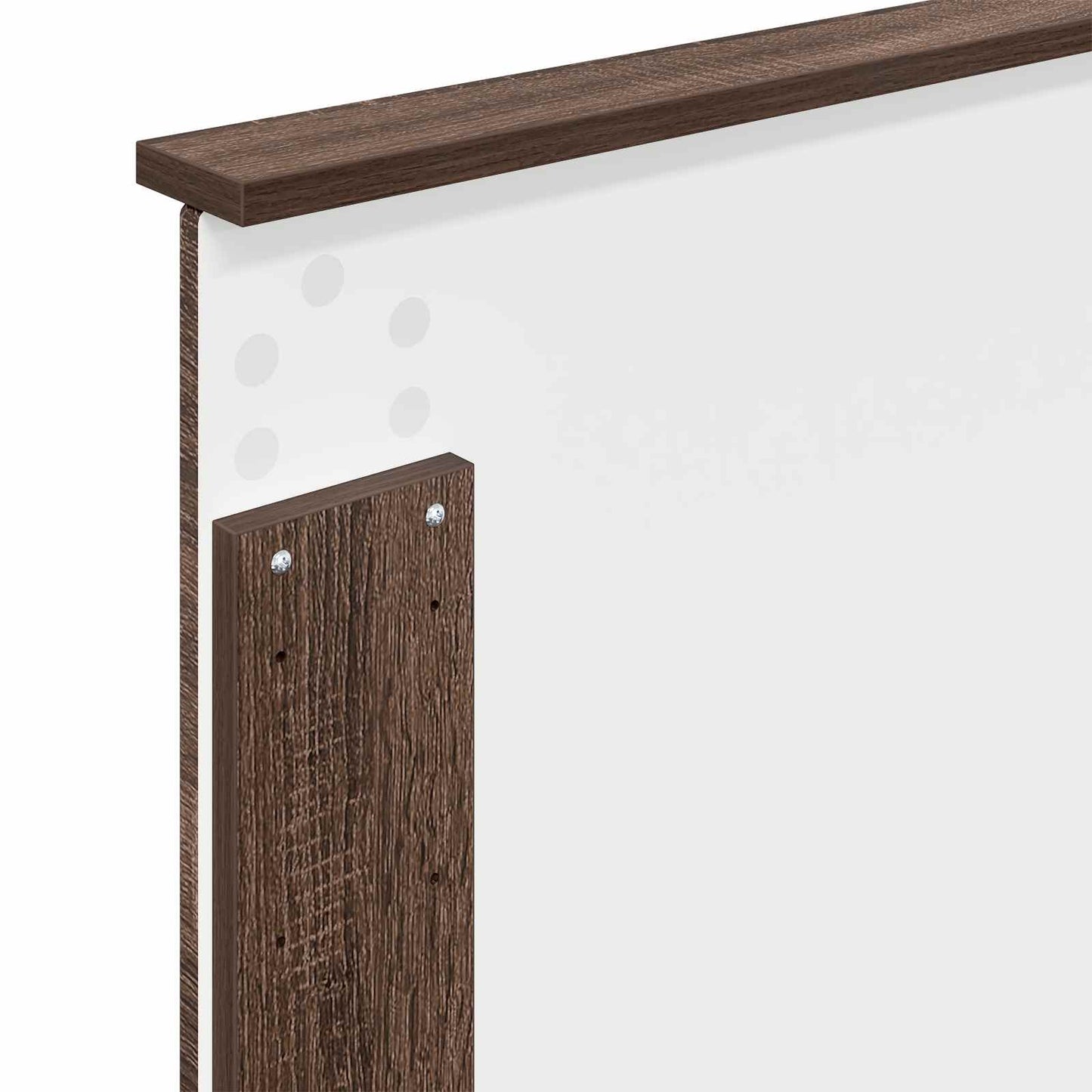 Bedframe Bruin Eiken en Zilver 75 x 190 cm Bewerkt hout is nu te koop bij PeponiXL, paradijselijk wonen!