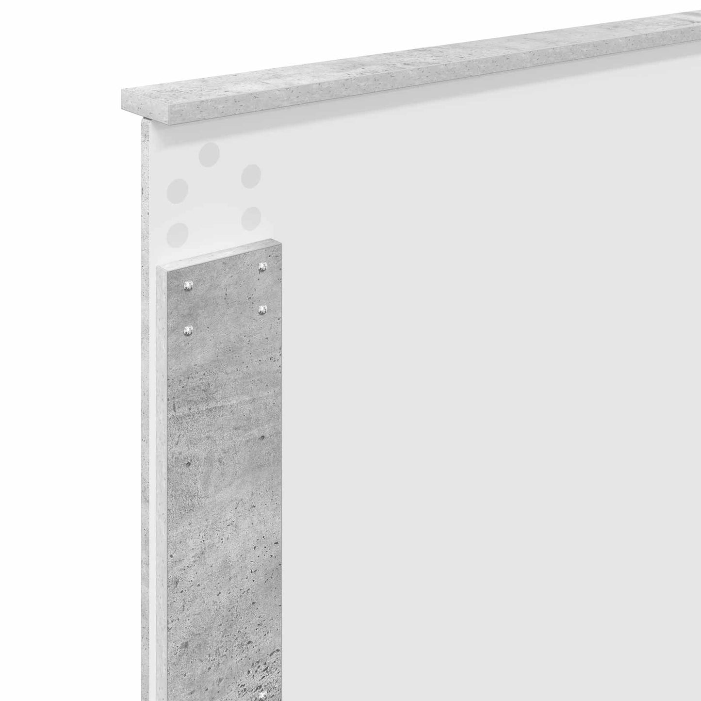 Bedframe met hoofdeinde Beton 90 x 200 cm Massief grenenhout is nu te koop bij PeponiXL, paradijselijk wonen!