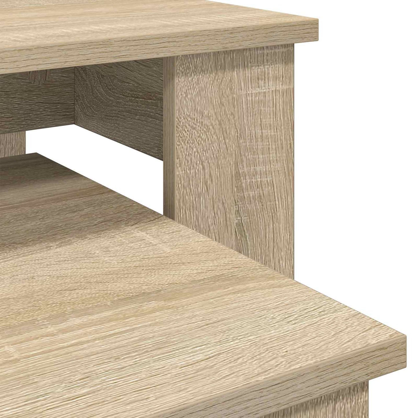 Koffietafel Set 2 pcs Sonoma Eiken Bewerkt hout is nu te koop bij PeponiXL, paradijselijk wonen!