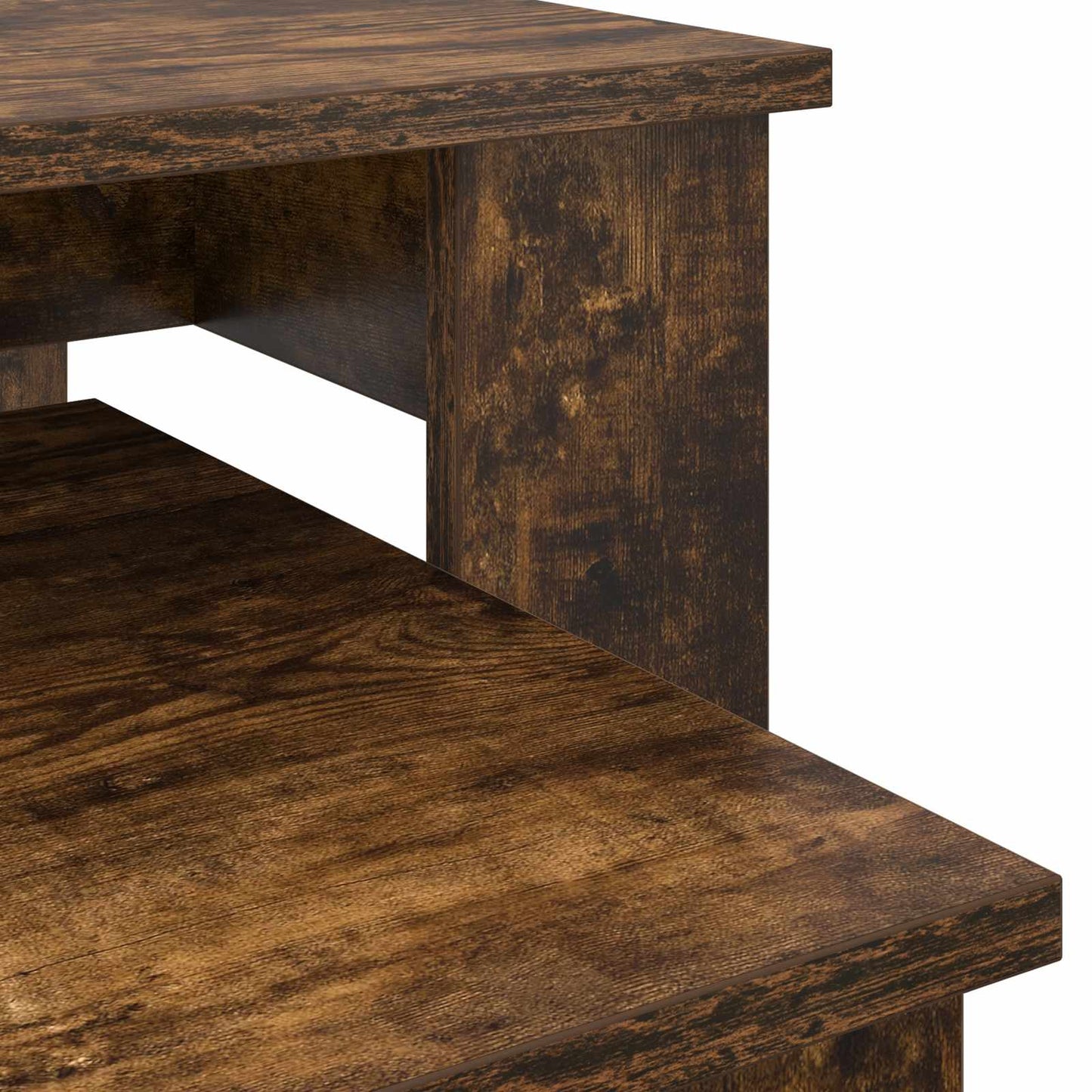 Koffietafel Set 2 pcs Gerookt eiken Bewerkt hout is nu te koop bij PeponiXL, paradijselijk wonen!