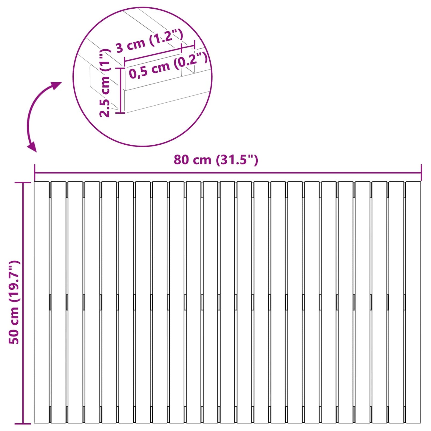 Badmat Effen Bruin 80 x 50 cm Hout is nu te koop bij PeponiXL, paradijselijk wonen!