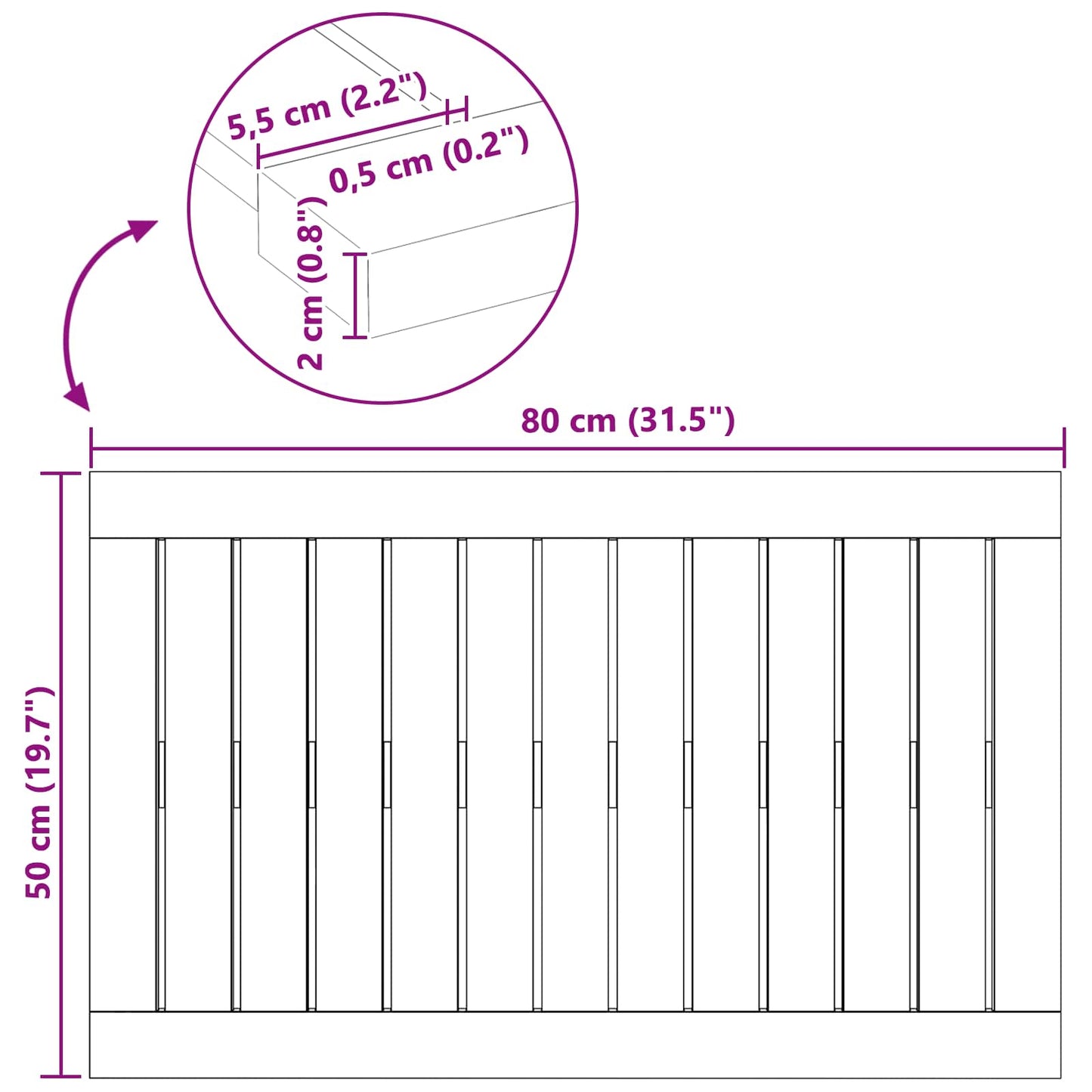 Badmat Effen Bruin 80 x 50 cm Hout is nu te koop bij PeponiXL, paradijselijk wonen!