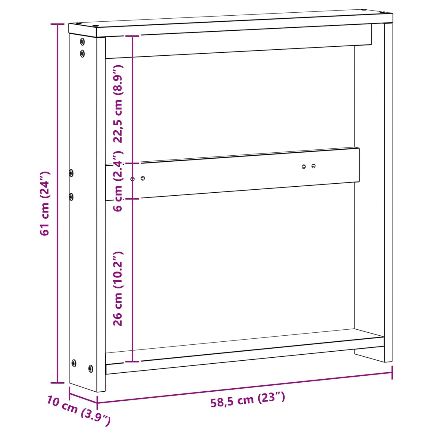 Armleuningen Module 2 pcs Wit 58,5 x 10 x 61 cm is nu te koop bij PeponiXL, paradijselijk wonen!