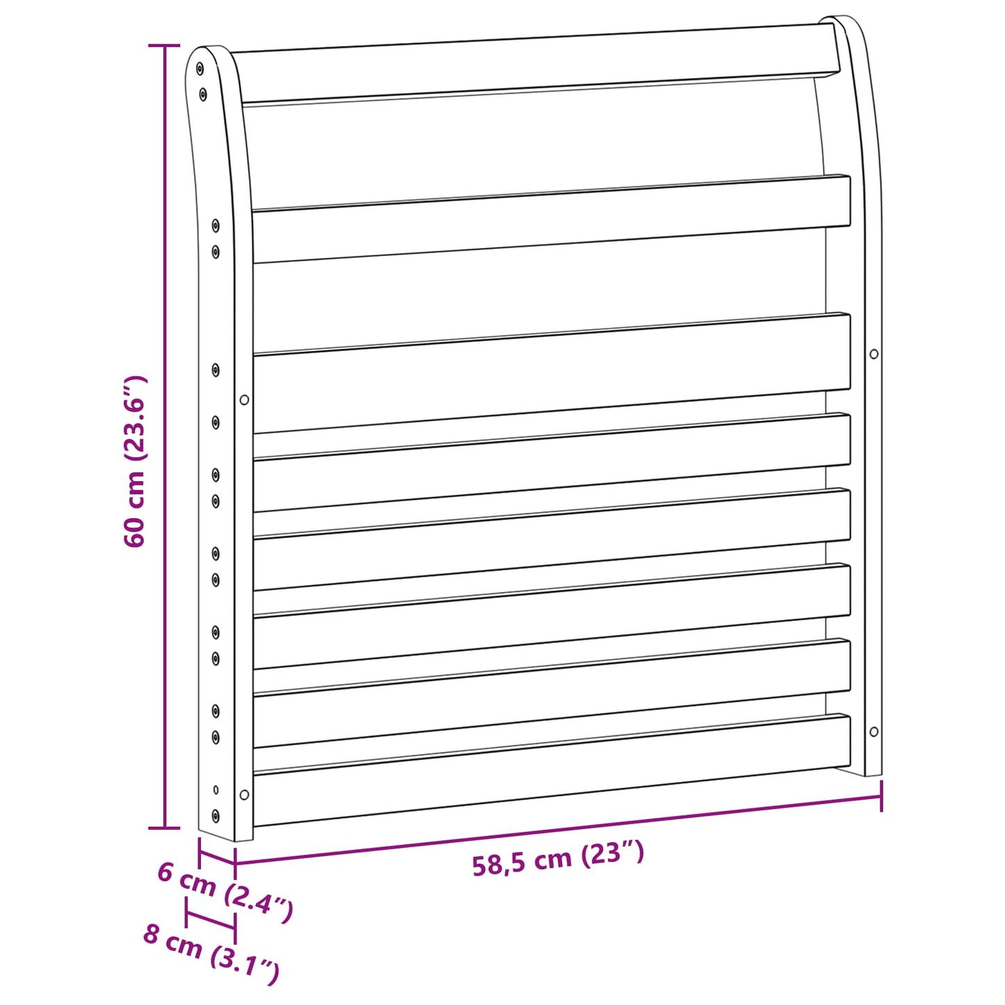 Armleuningen Module 2 pcs Wit 58,5 x 8 x 60 cm is nu te koop bij PeponiXL, paradijselijk wonen!