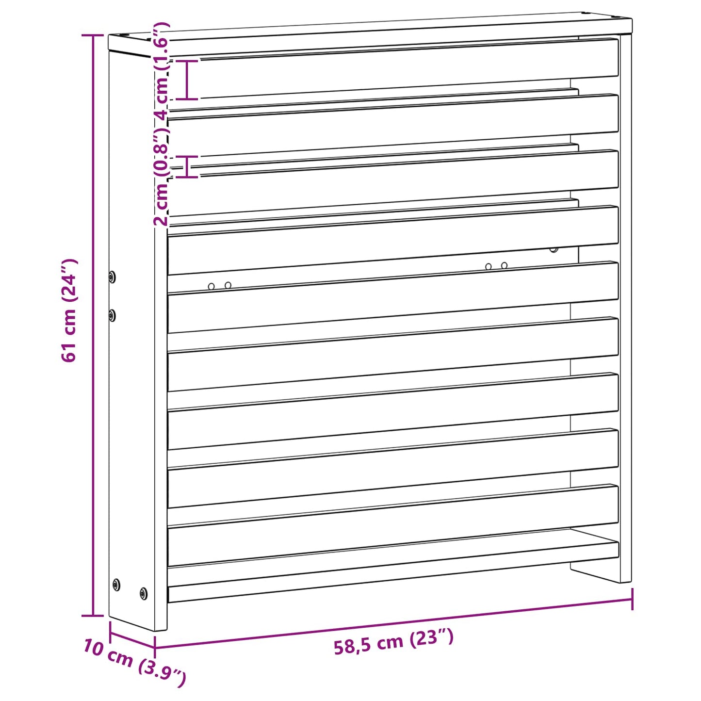 Armleuningen Module 2 pcs Wit 58,5 x 10 x 61 cm is nu te koop bij PeponiXL, paradijselijk wonen!