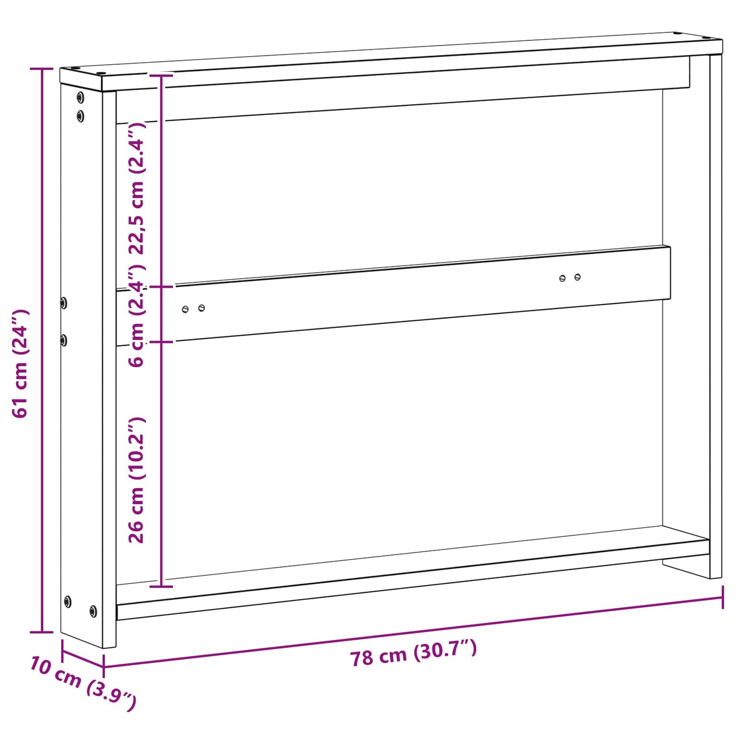 Armleuningen module 2 pcs Wit 78,5 x 10 x 61 cm is nu te koop bij PeponiXL, paradijselijk wonen!