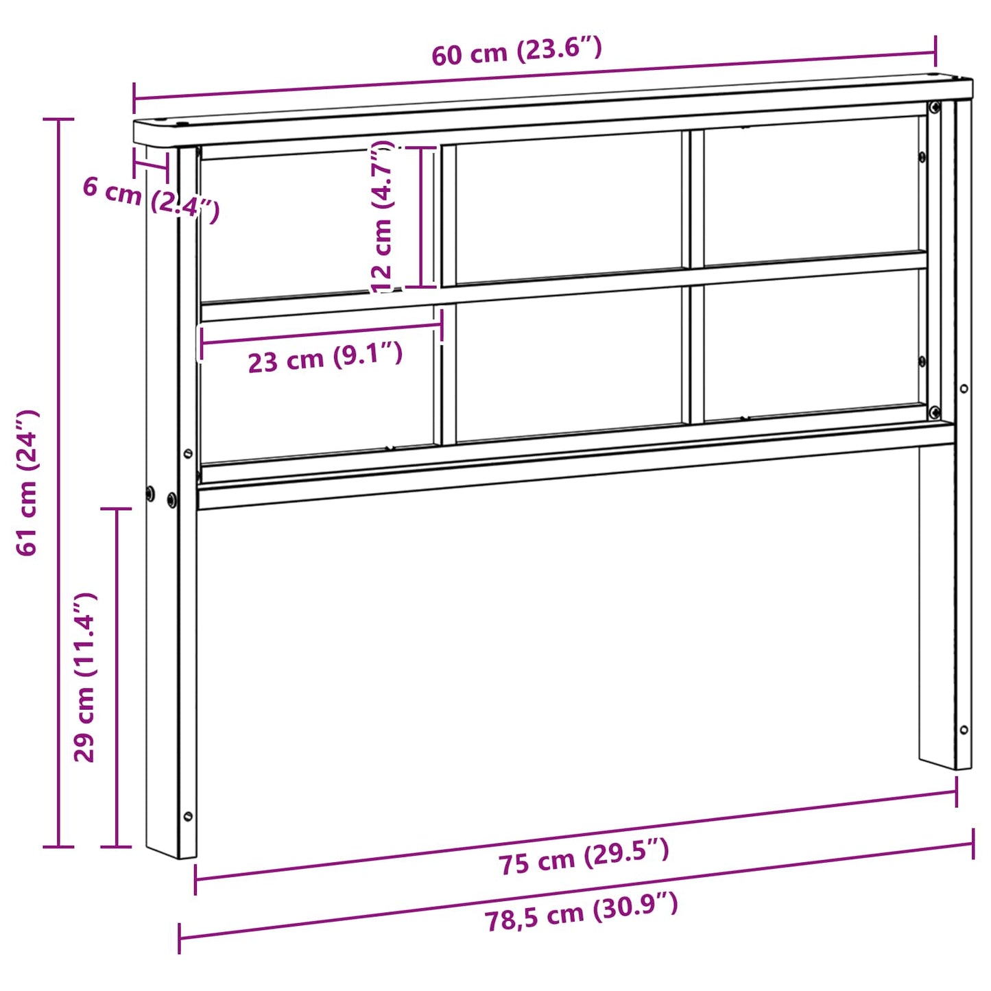 Armleuningen Module 2 pcs Wit 80 x 6 x 61 cm Massief Acaciahout is nu te koop bij PeponiXL, paradijselijk wonen!