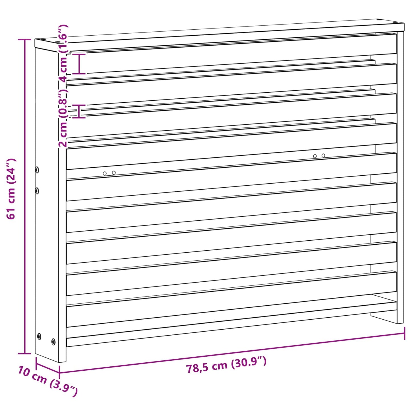 Armleuningen Module 2 pcs Wit 78,5 x 10 x 61 cm is nu te koop bij PeponiXL, paradijselijk wonen!