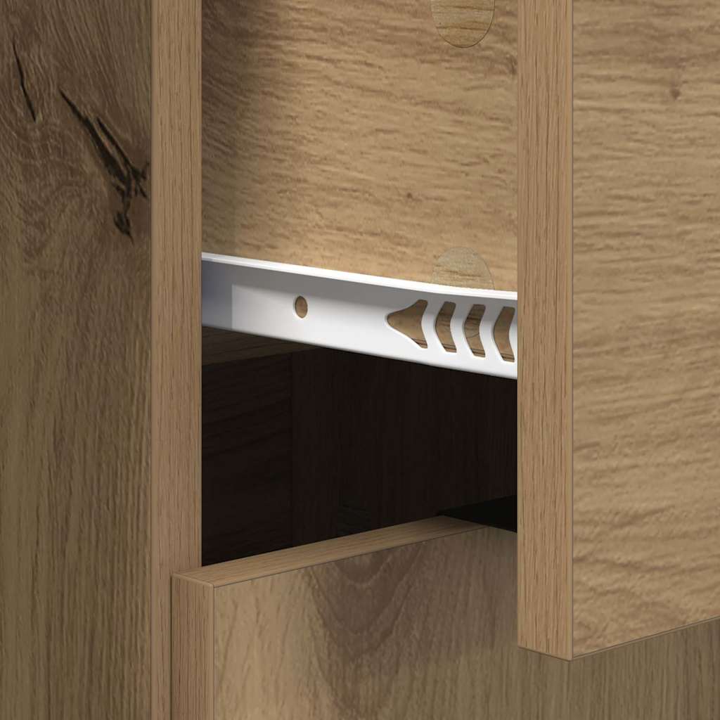 Dressoirs 2 pcs Artisan Eiken 60 x 30 x 70 cm Bewerkt hout is nu te koop bij PeponiXL, paradijselijk wonen!