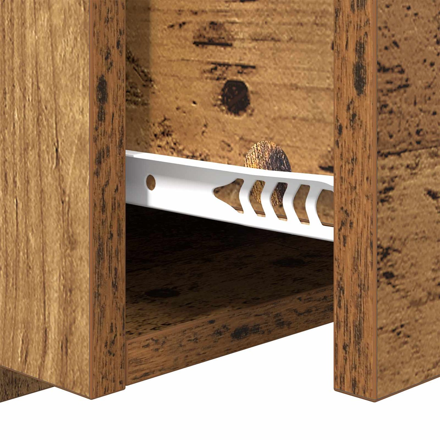 Hoofdbord Met Kast met lade 3 pcs Oud Hout Bewerkt hout is nu te koop bij PeponiXL, paradijselijk wonen!