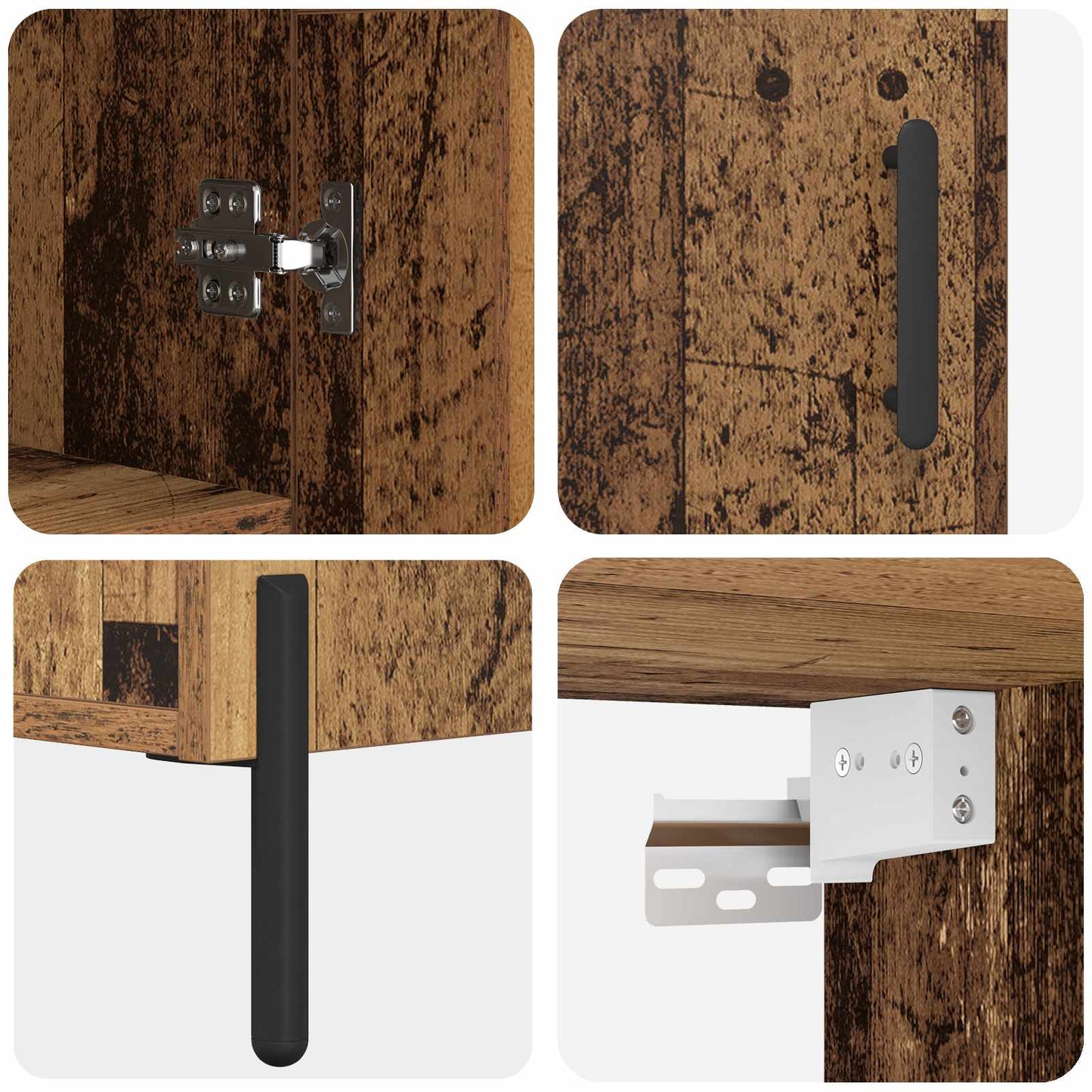 Highboard Oud Hout 69,5 x 34 x 180 cm Bewerkt hout is nu te koop bij PeponiXL, paradijselijk wonen!