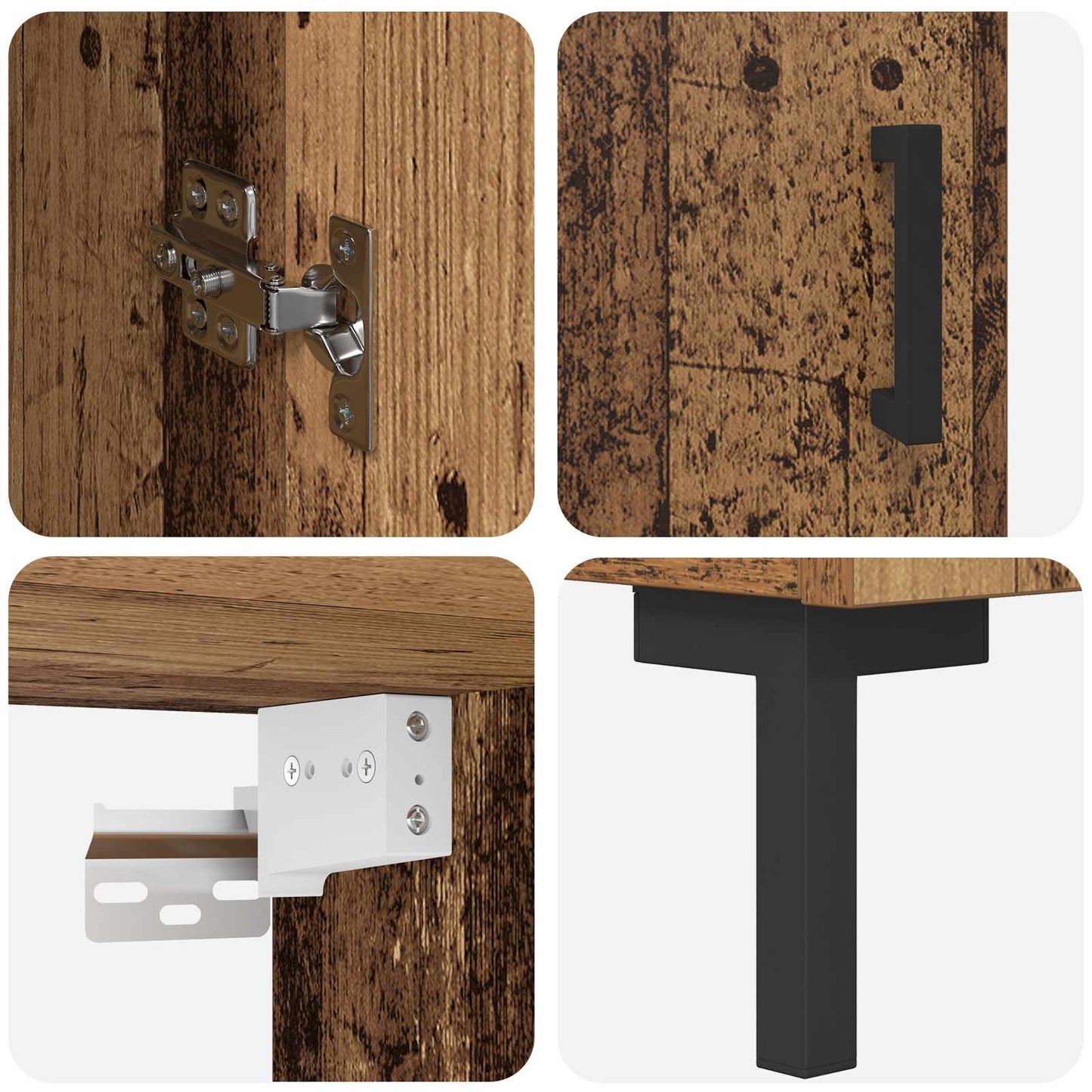 Hoge kast Oud Hout 69,5 x 34 x 180 cm Bewerkt hout is nu te koop bij PeponiXL, paradijselijk wonen!