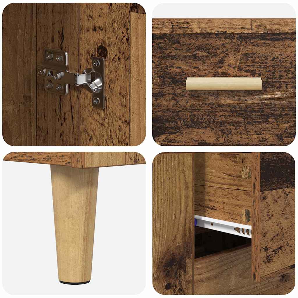Hoge kast met lade Oud Hout 69,5 x 34 x 180 cm Bewerkt hout is nu te koop bij PeponiXL, paradijselijk wonen!