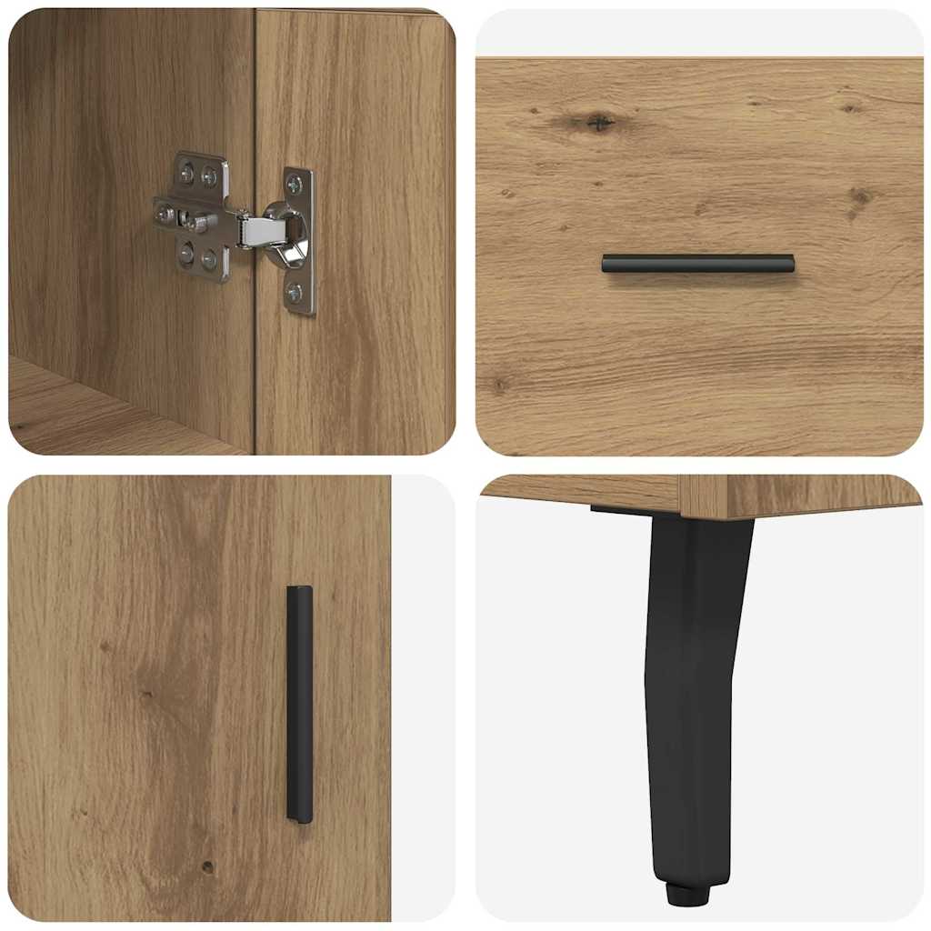 Highboard Artisan Eiken 34,5 x 34 x 180 cm Bewerkt hout is nu te koop bij PeponiXL, paradijselijk wonen!