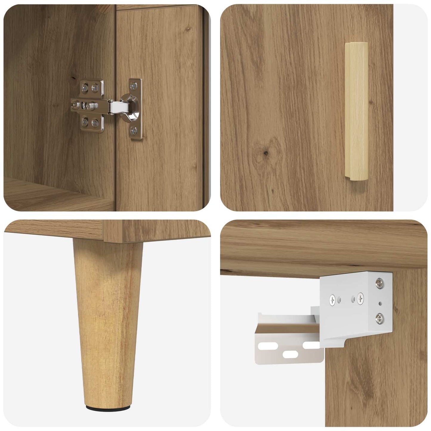 Hoge kast Artisan Eiken 69,5 x 34 x 180 cm is nu te koop bij PeponiXL, paradijselijk wonen!