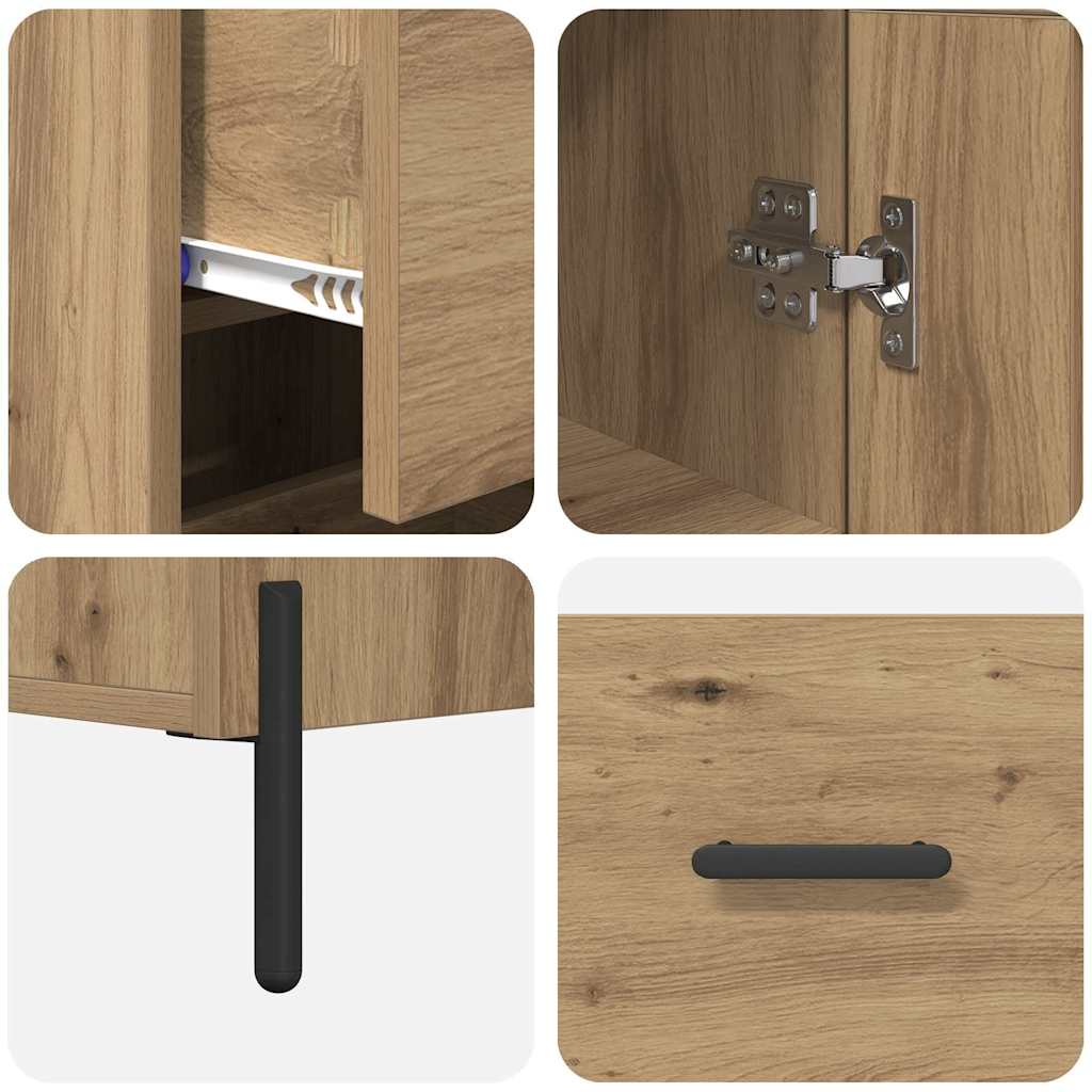 Highboard Artisan Eiken 34,5 x 34 x 180 cm Bewerkt hout is nu te koop bij PeponiXL, paradijselijk wonen!