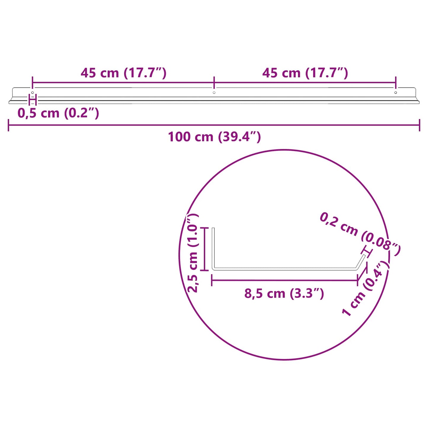 Drijvende plank 2 pcs Mosterdgeel 100 x 9 x 2,5 cm Staal is nu te koop bij PeponiXL, paradijselijk wonen!