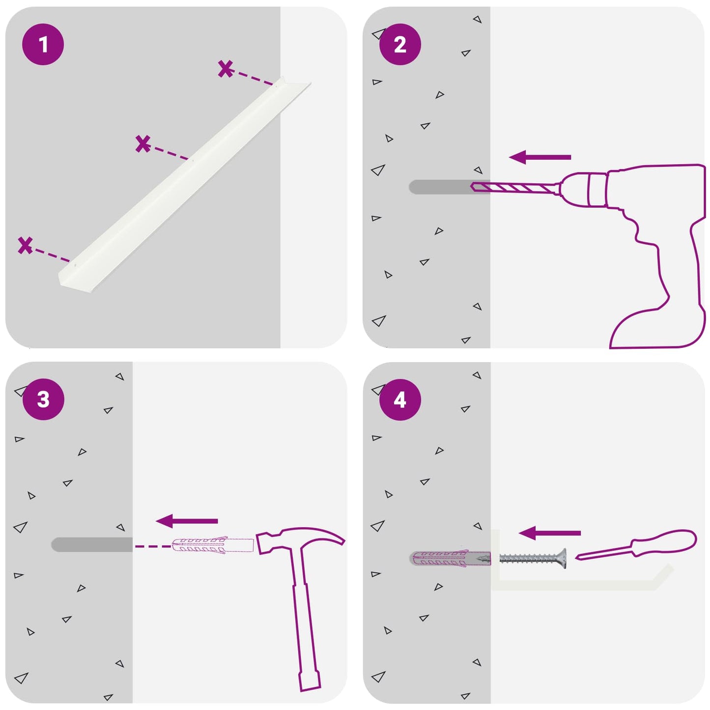 Drijvende plank Wandgemonteerd 4 pcs Wit 100 x 9 x 2,5 cm Staal is nu te koop bij PeponiXL, paradijselijk wonen!