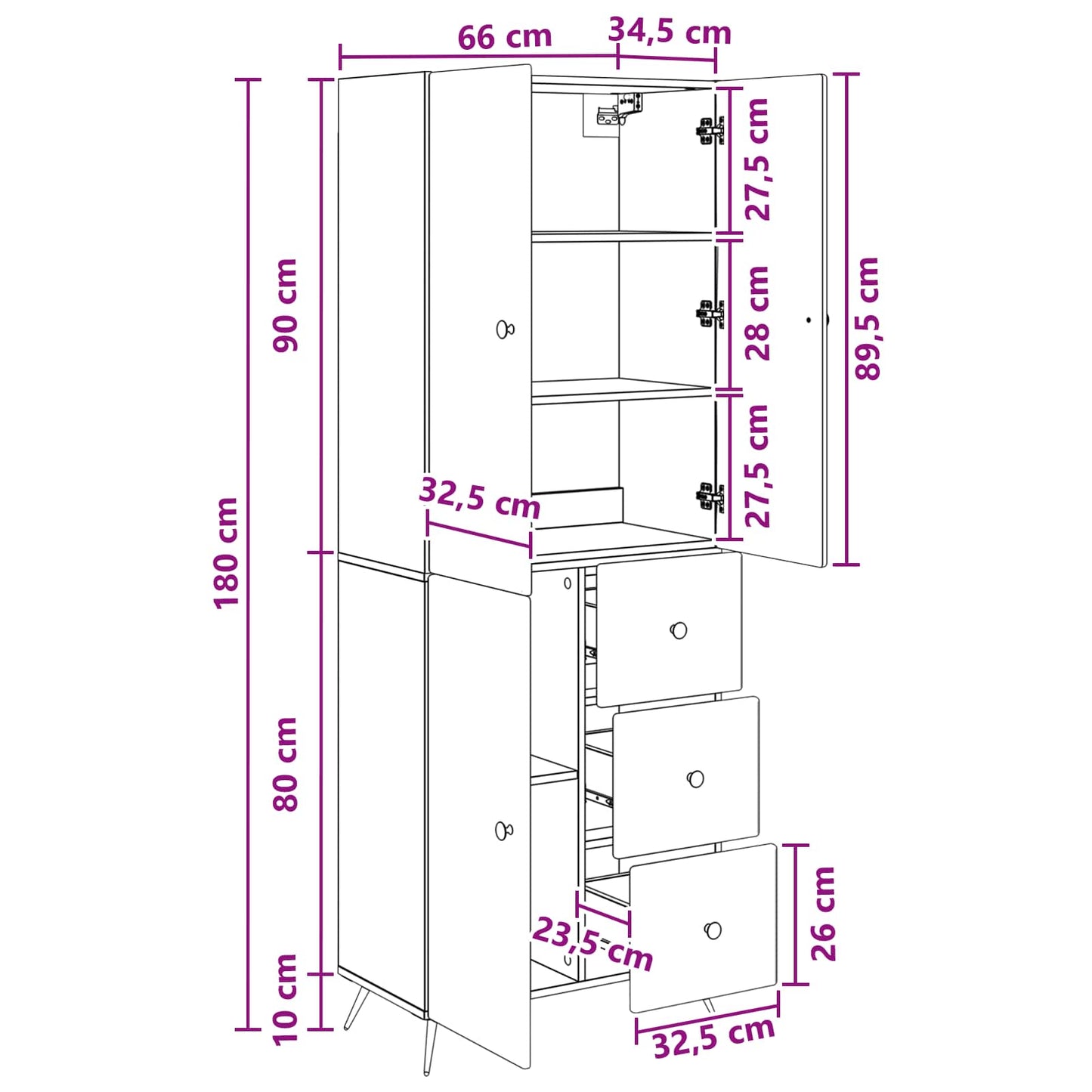 Kastenset 2 pcs Gerookt eiken Bewerkt hout