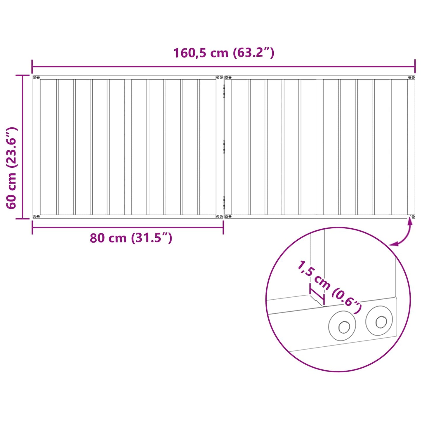 Hondenhek 2 pcs Zwart 80 x 60 cm Gegalvaniseerd staal is nu te koop bij PeponiXL, paradijselijk wonen!