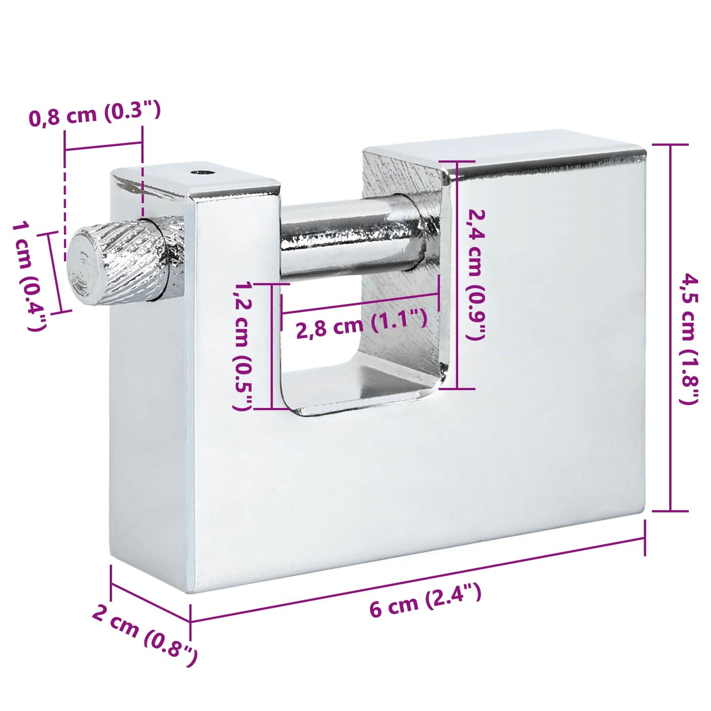 Hangslot 12 pcs Zilver Staal is nu te koop bij PeponiXL, paradijselijk wonen!