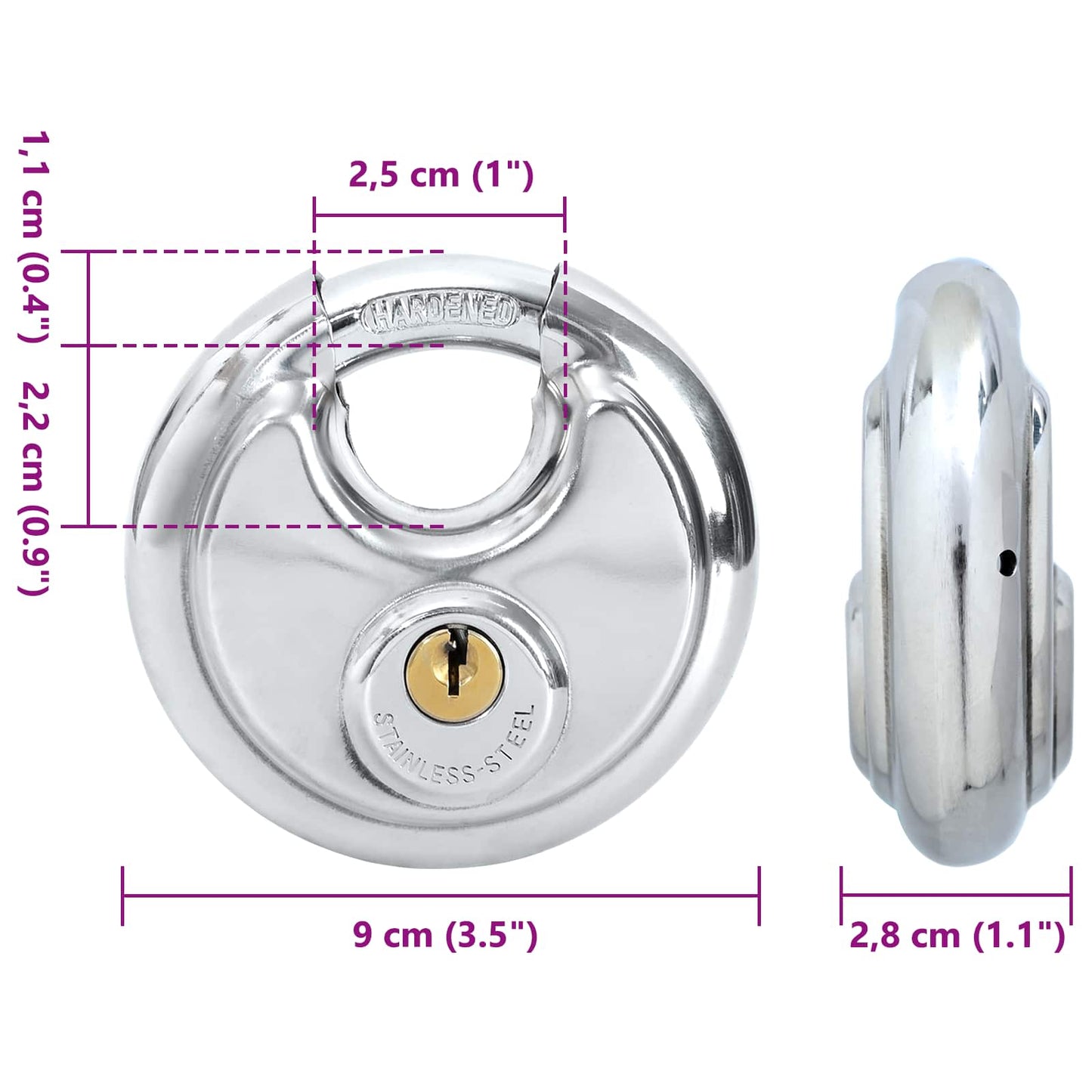 Discusloten met sleutels 2 pcs Zilver 9 x 2.8 x 9 cm is nu te koop bij PeponiXL, paradijselijk wonen!