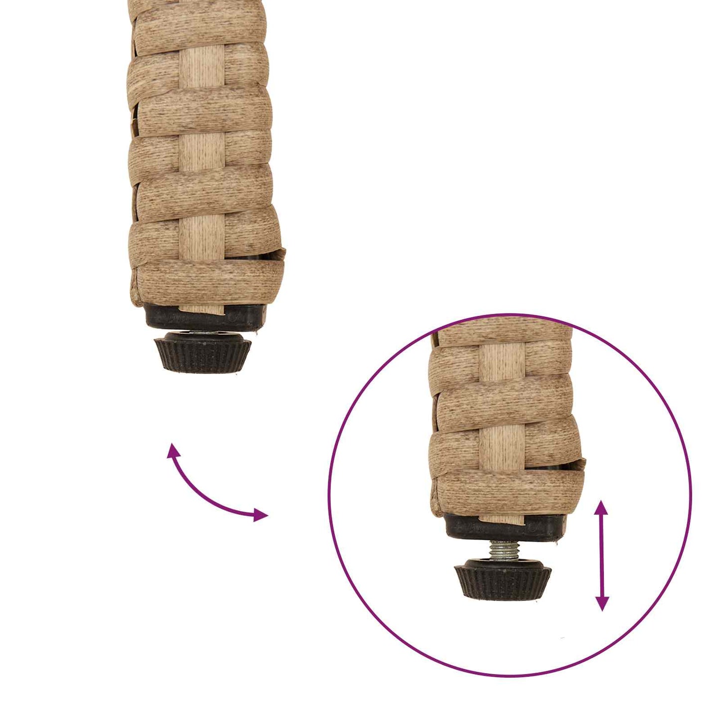 Tuinstoelen 4 pcs Beige en Crème Wit Poly rattan en acacia is nu te koop bij PeponiXL, paradijselijk wonen!