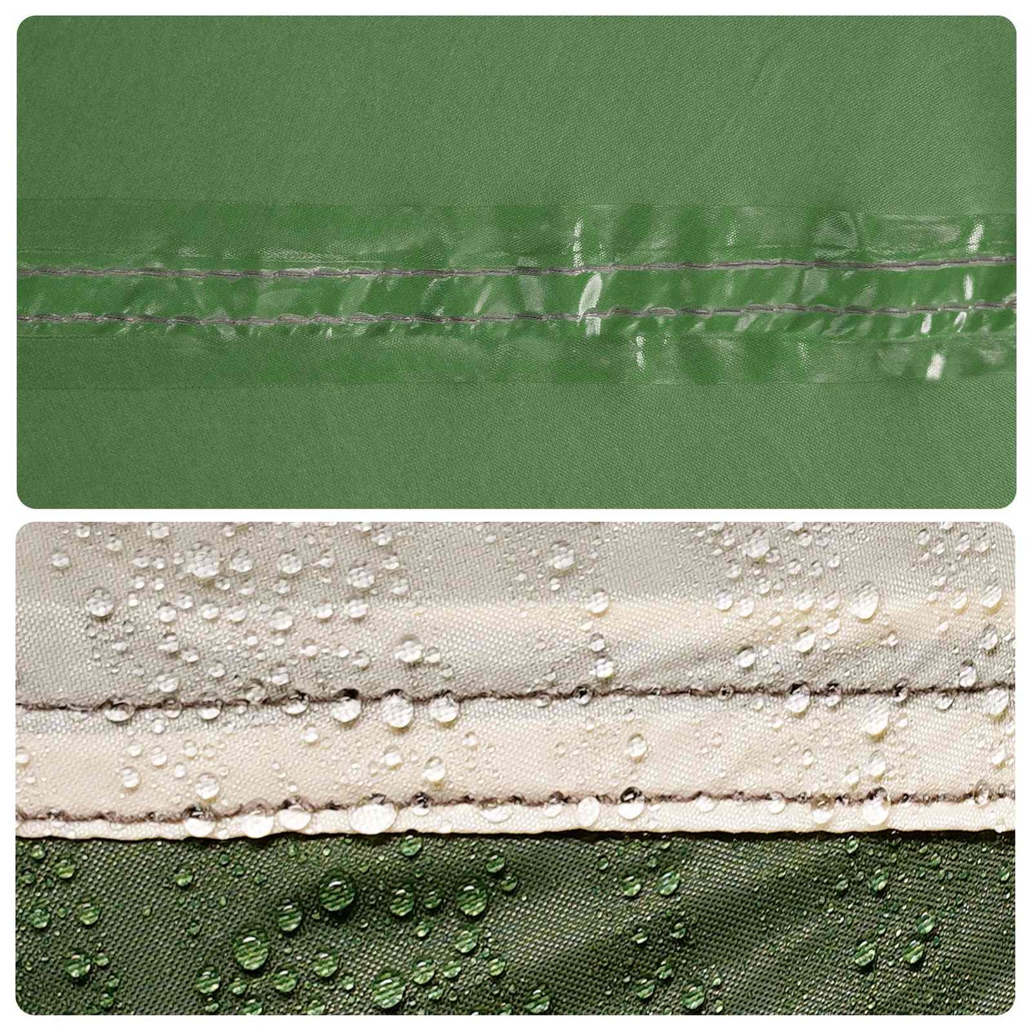 Kamperen tent met dak Groen 2-persoons Polyester en staal