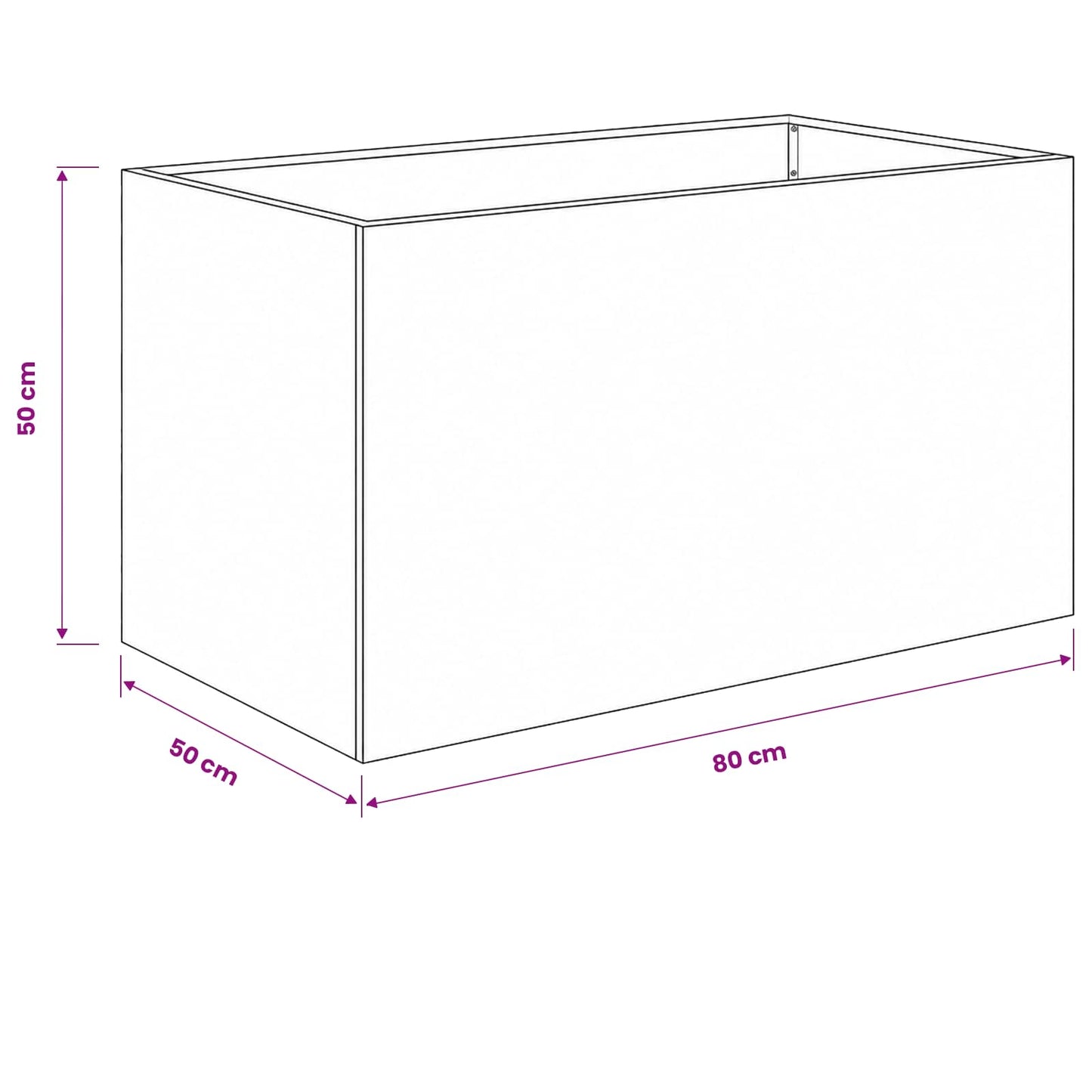 Tuin Bloempot 2 st zilver 80 x 50 x 50 cm Gegalvaniseerd staal is nu te koop bij PeponiXL, paradijselijk wonen!