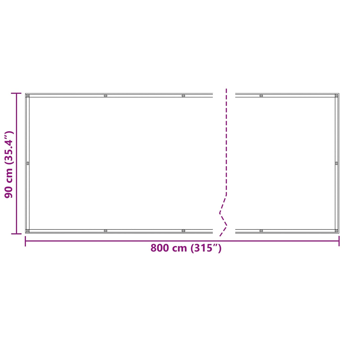 Balkon Scherm Bordeauxrood 90 x 800 cm PU gecoat oxford alu is nu te koop bij PeponiXL, paradijselijk wonen!