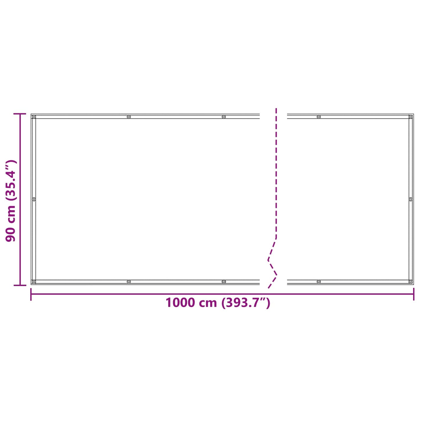 Balkon Scherm Bordeauxrood 90 x 1000 cm PU gecoat oxford alu is nu te koop bij PeponiXL, paradijselijk wonen!