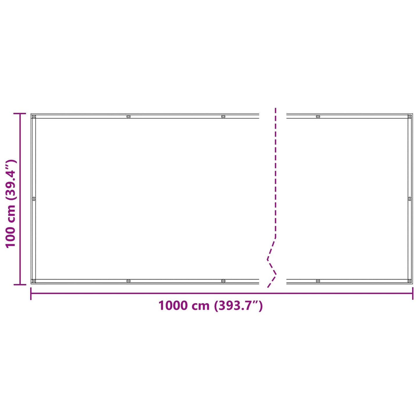 Balkon Scherm Bordeauxrood 100 x 1000 cm Oxford Stof is nu te koop bij PeponiXL, paradijselijk wonen!