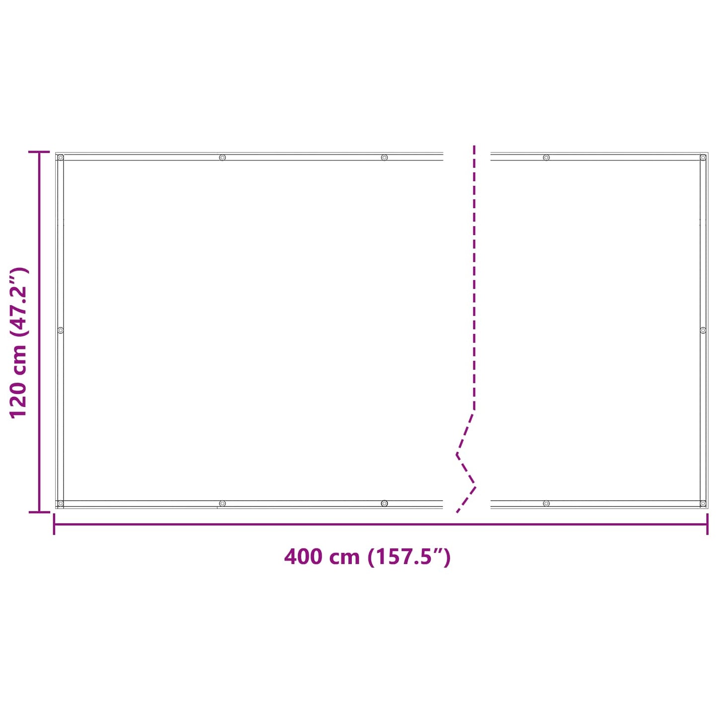 Balkon Scherm Bordeauxrood 120 x 400 cm PU gecoat oxford alu is nu te koop bij PeponiXL, paradijselijk wonen!