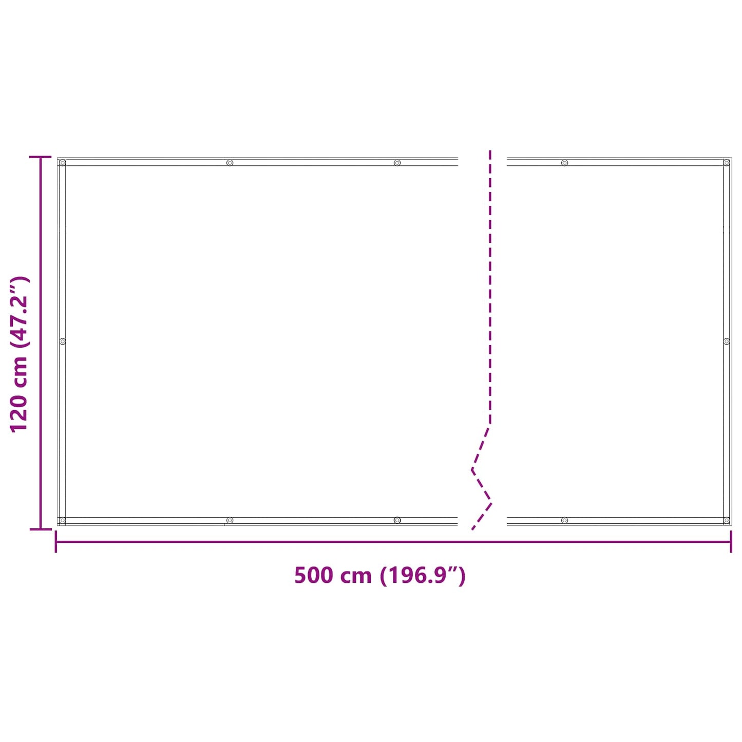 Balkon Scherm Bordeauxrood 120 x 500 cm PU gecoat oxford alu is nu te koop bij PeponiXL, paradijselijk wonen!