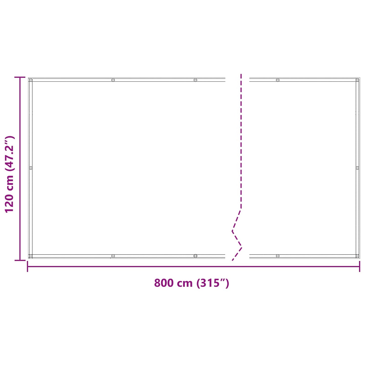 Balkon Scherm Bordeauxrood 120 x 800 cm PU gecoat oxford alu is nu te koop bij PeponiXL, paradijselijk wonen!