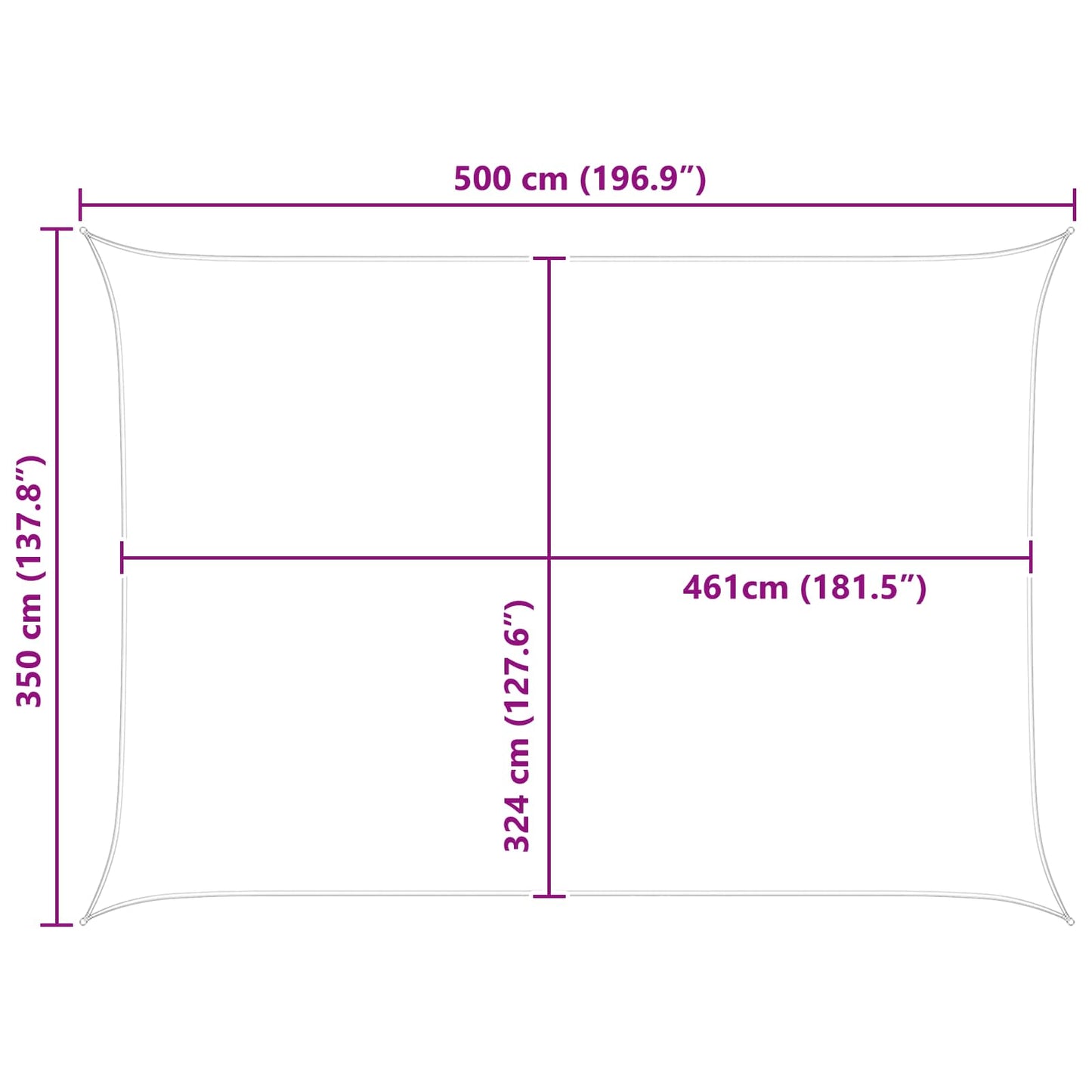 Zonneschaduwzeil Lichtgrijs en wit. 5 × 3,5 m is nu te koop bij PeponiXL, paradijselijk wonen!