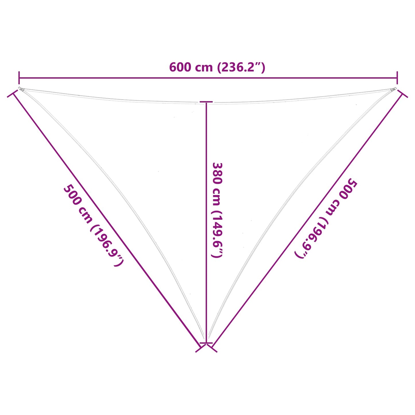 Zonneschaduwzeil Lichtgrijs en wit. 5 x 5 x 6 m is nu te koop bij PeponiXL, paradijselijk wonen!