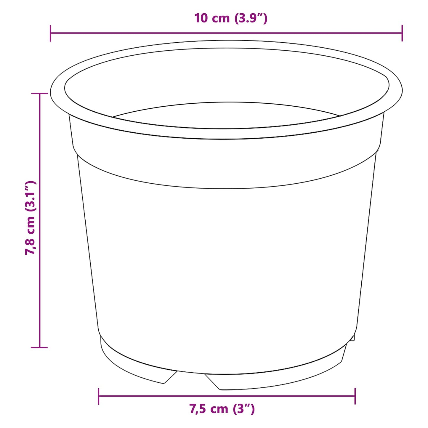 Ronde Bloempot 50 pcs Zwart Ø 10 x 8 cm Kunststof is nu te koop bij PeponiXL, paradijselijk wonen!