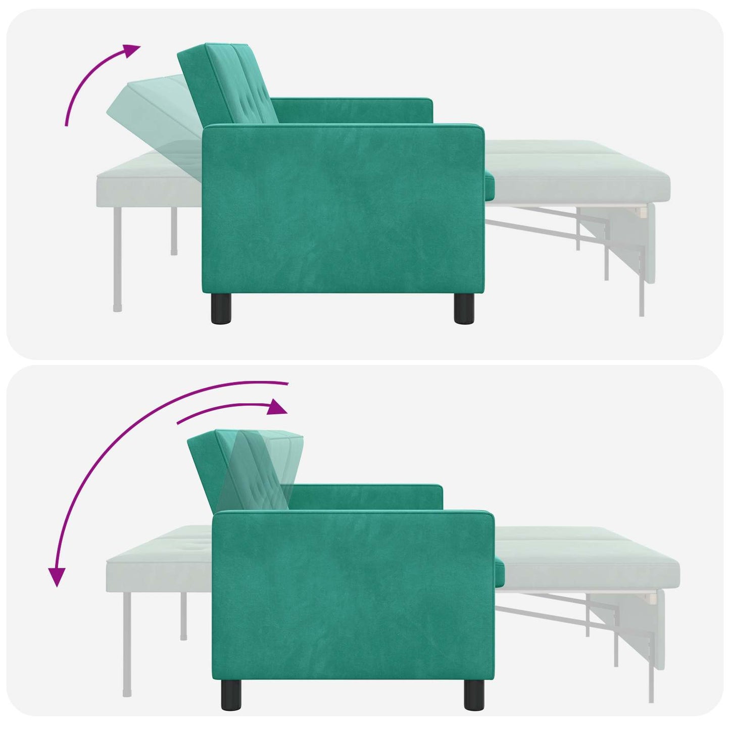 Slaapbank Turquoise Stof is nu te koop bij PeponiXL, paradijselijk wonen!