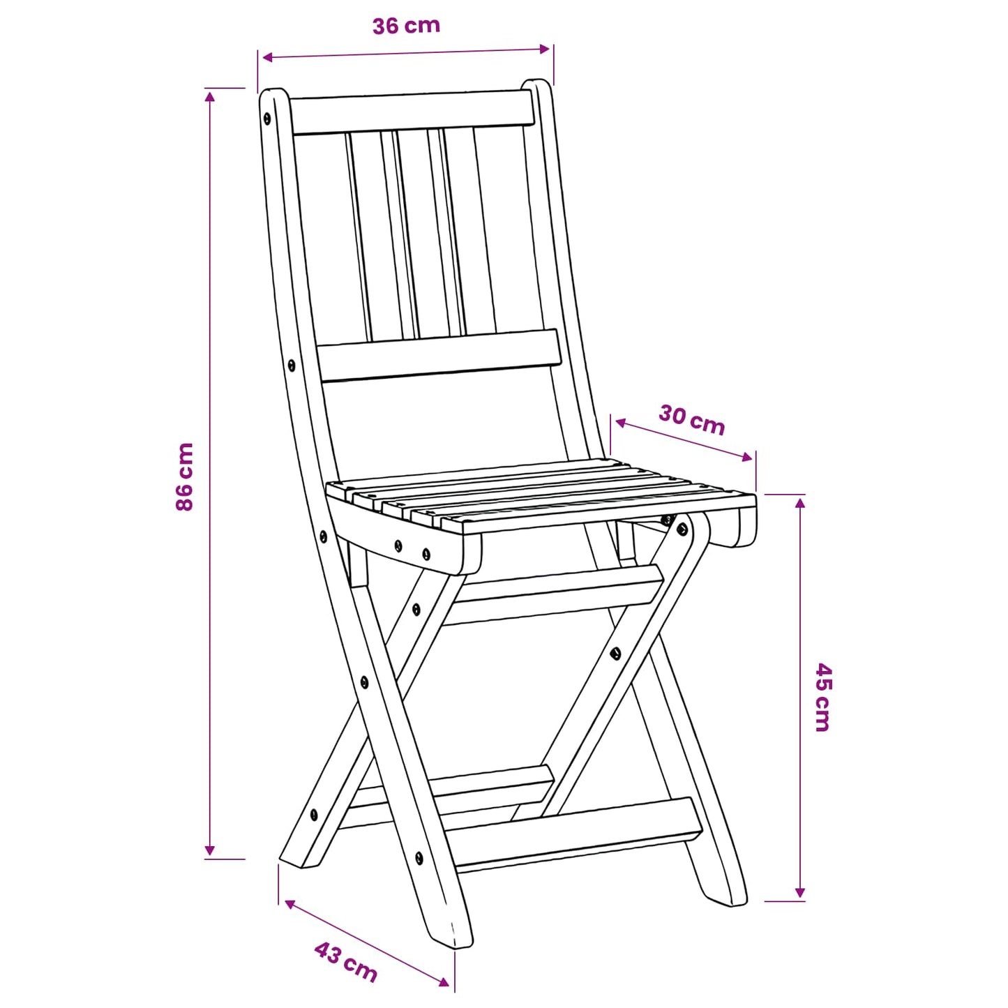 Bistrostoelen voor buiten 6 pcs Naturel Massief Acaciahout is nu te koop bij PeponiXL, paradijselijk wonen!