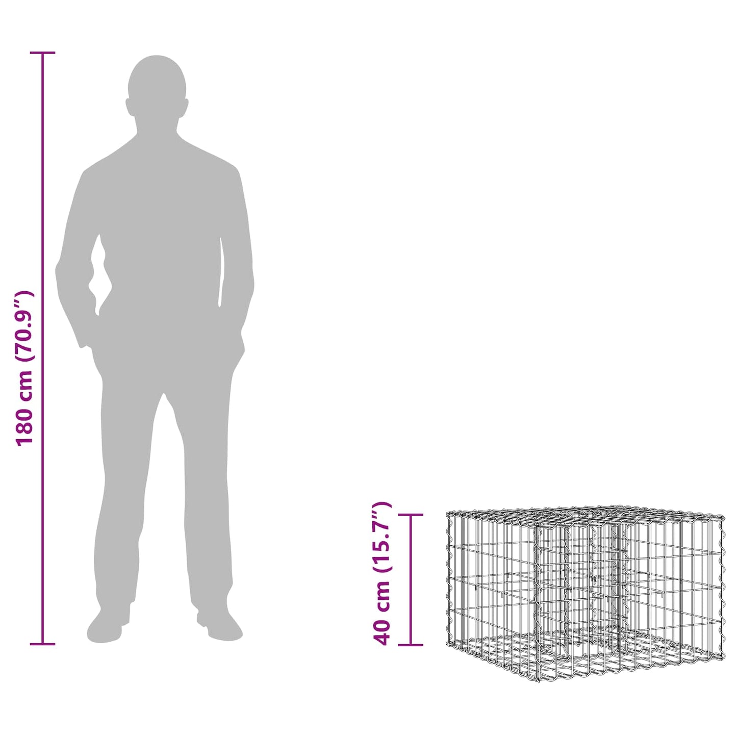 Gabion Verhoogd Bed Zilver is nu te koop bij PeponiXL, paradijselijk wonen!