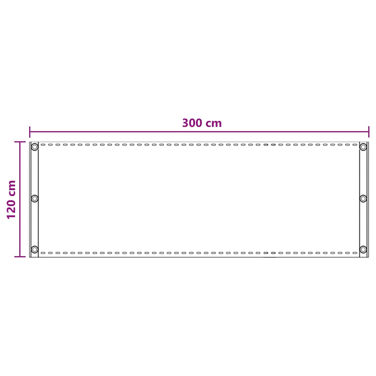 Balkon Scherm Zand 120 x 300 cm HDPE en Aluminium is nu te koop bij PeponiXL, paradijselijk wonen!