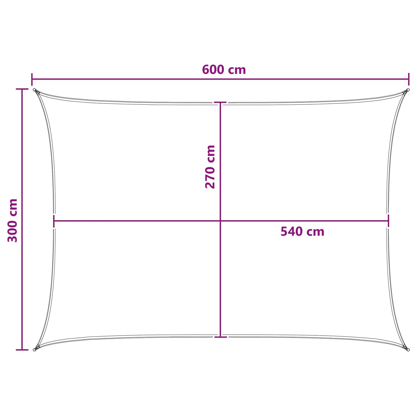 Zonneschaduwzeil Geel en Wit 3 x 6 m HDPE is nu te koop bij PeponiXL, paradijselijk wonen!