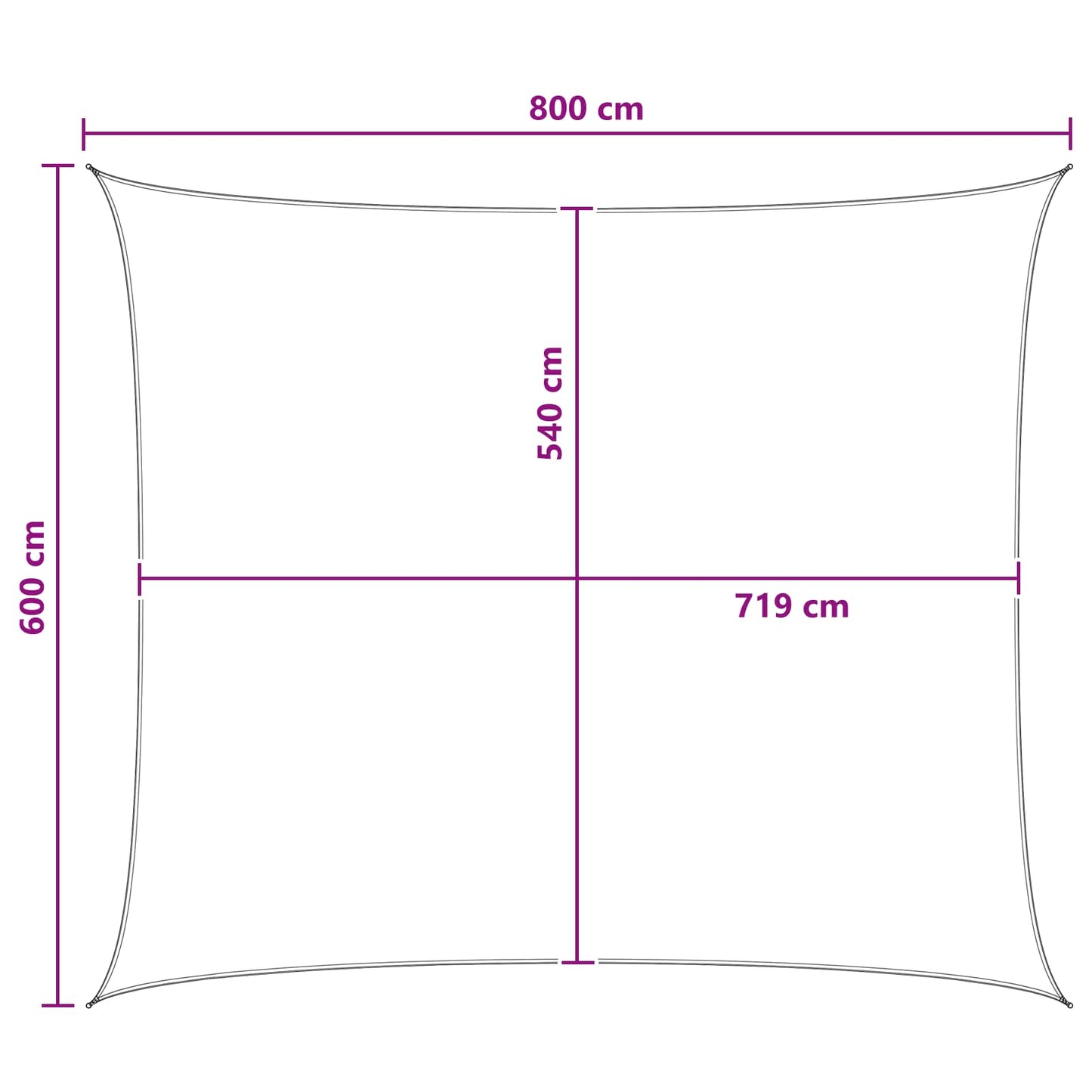 Zonneschaduwzeil Geel en Wit 6 x 8 m HDPE is nu te koop bij PeponiXL, paradijselijk wonen!