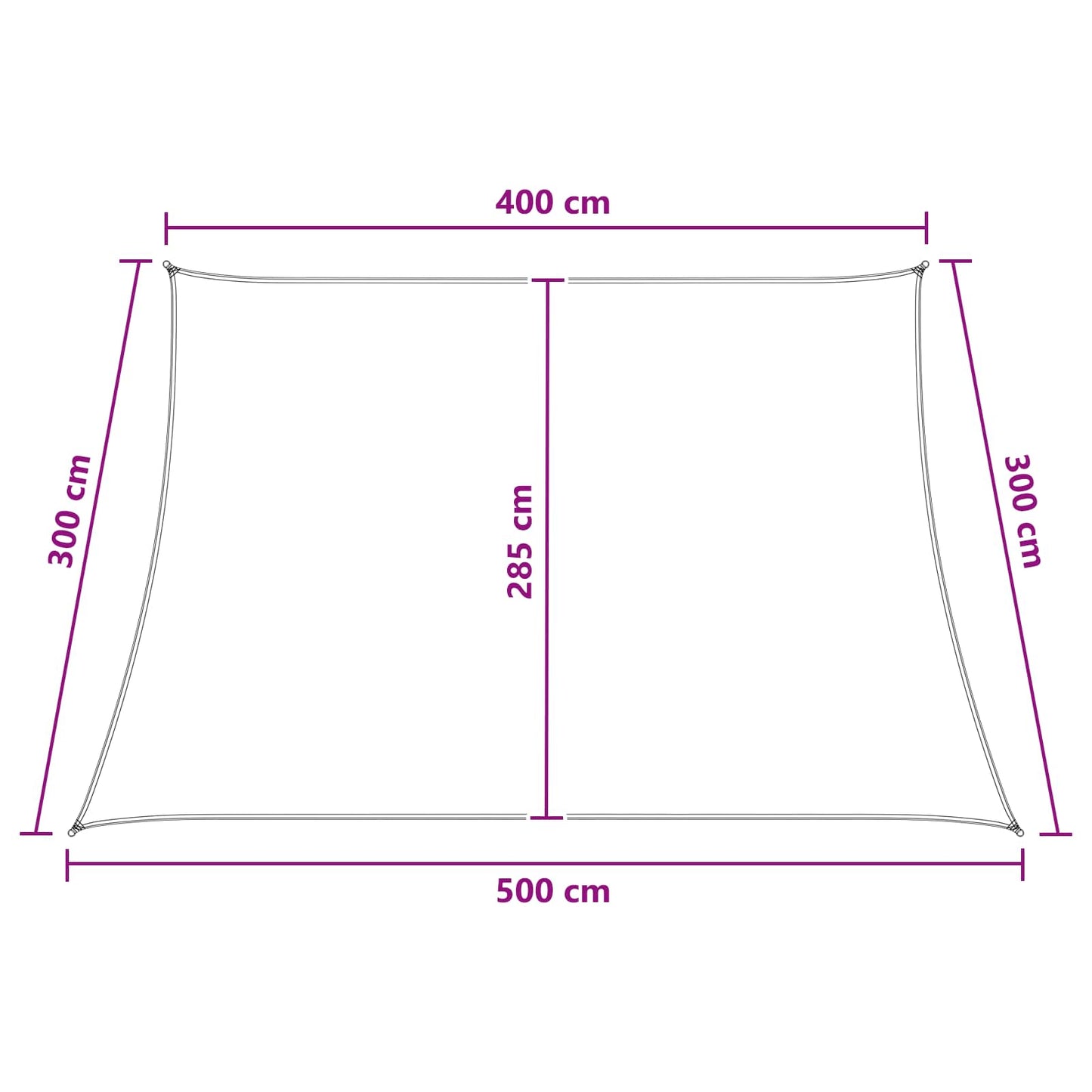Zonneschaduwzeil Geel en Wit 4 / 5 x 3 m HDPE is nu te koop bij PeponiXL, paradijselijk wonen!